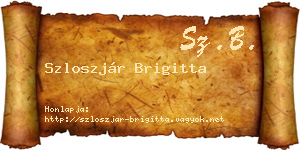 Szloszjár Brigitta névjegykártya